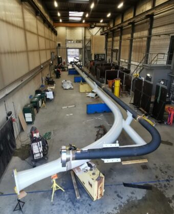 48 meter pijp, bedoeld voor een poot van booreiland